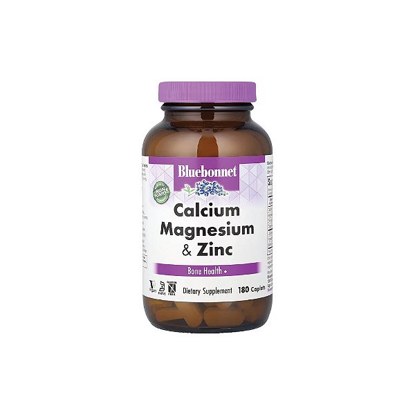 Cálcio, Magnésio e Zinco Calcium Magnesium Zinc 180 Cápsulas - Bluebonnet Nutrition