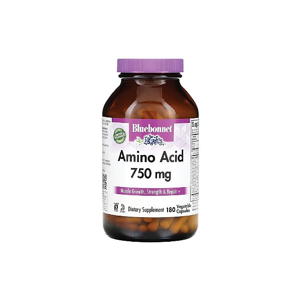 Complexo de Aminoácidos Amino Acid 750mg 180 Cápsulas - Bluebonnet Nutrition