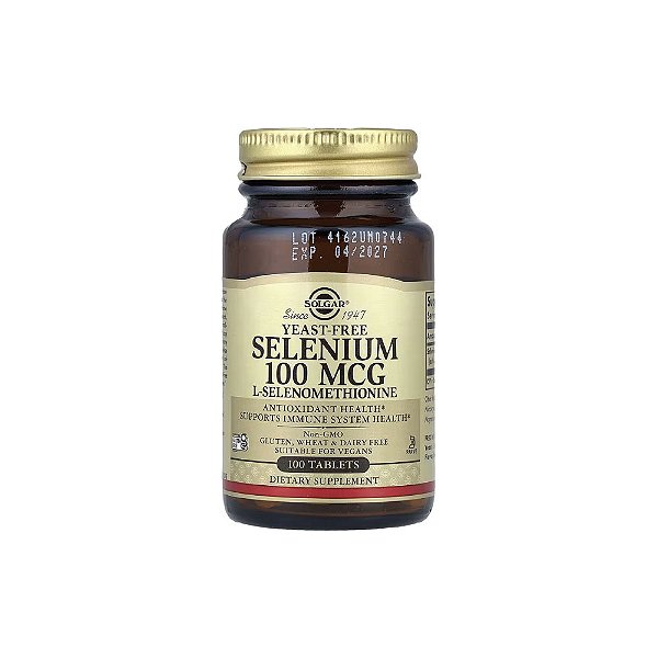 Selênio Selenium 100mcg 100 Comprimidos - Solgar