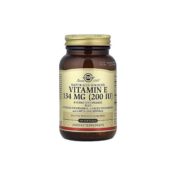 Vitamina E Natural 134mg 100 Cápsulas Gelatinosas Moles - Solgar