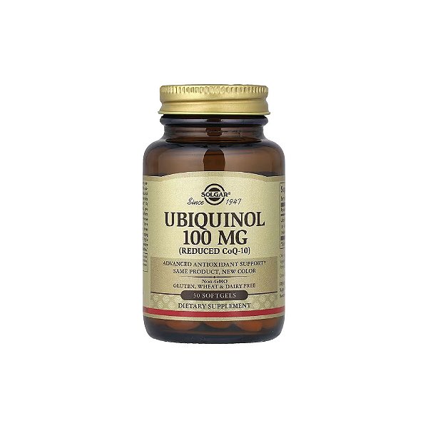 Ubiquinol Reduced CoQ10 100 mg 50 Cápsulas Gelatinosas Moles - Solgar