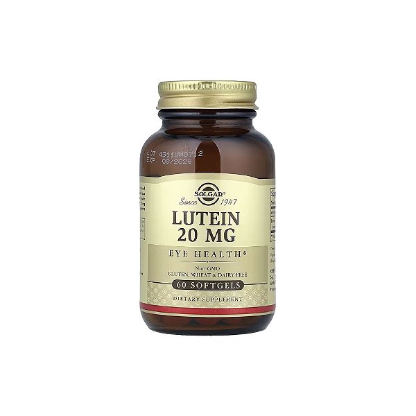 Luteína 20 mg 60 Cápsulas Cápsulas Gelatinosas - Solgar