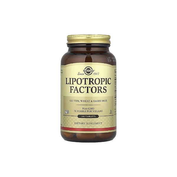 Fatores Lipotrópicos 100 Comprimidos - Solgar
