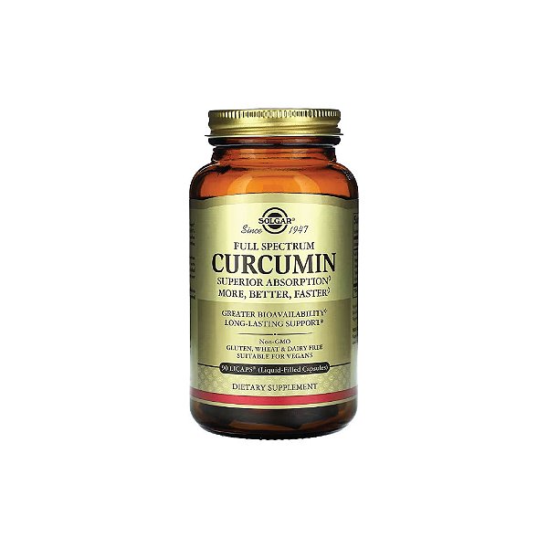 Curcumina de Amplo Espectro 90 Liquid Caps - Solgar