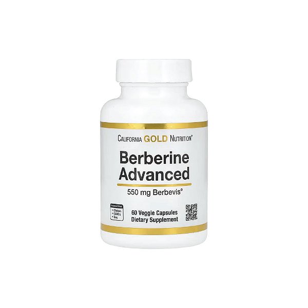 Berberina Avançada Fitossomo Berbevis com Complexo de Fosfolipídeos de Berberina e Lecitina de Girassol 550 mg 60 Cápsulas Vegetais - California Gold Nutrition