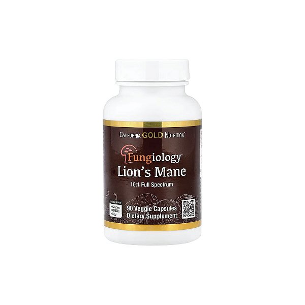 Juba-de-leão Orgânico 90 Cápsulas Vegetais - California Gold Nutrition