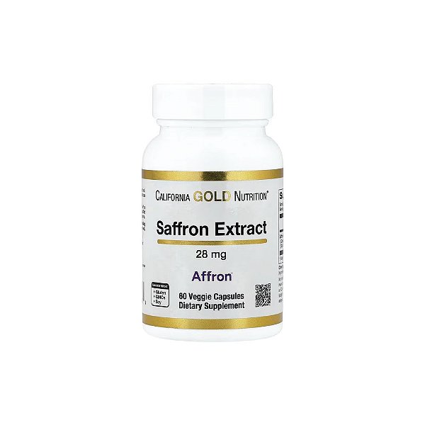 Extrato de Açafrão com Affron® 28 mg 60 Cápsulas Vegetais - California Gold Nutrition