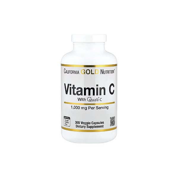 Vitamina C Quali-C 1.000mg 365 Cápsulas Vegetais - California Gold Nutrition