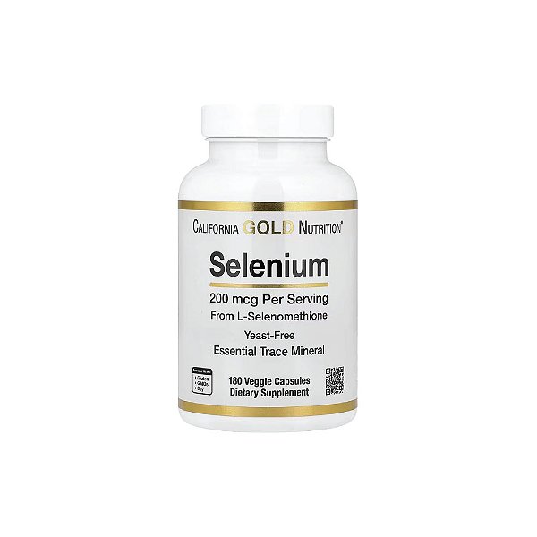 Selênio Sem Fermento 200 mcg 180 Cápsulas Vegetais - California Gold Nutrition