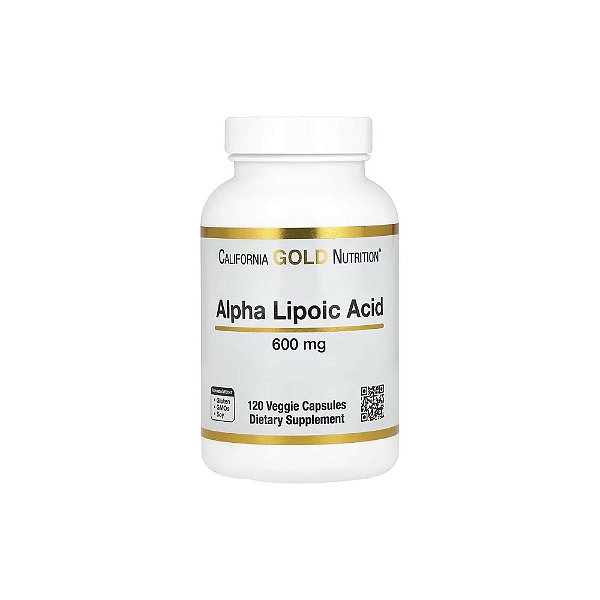 Ácido Alpha Lipoico 600 mg 120 Cápsulas Vegetais - California Gold Nutrition