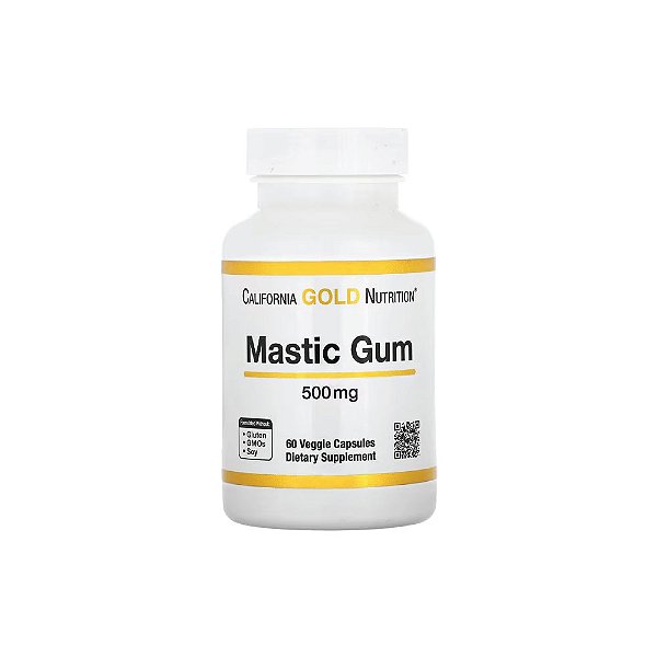 Goma de Mástique 500 mg 60 Cápsulas Vegetais - California Gold Nutrition