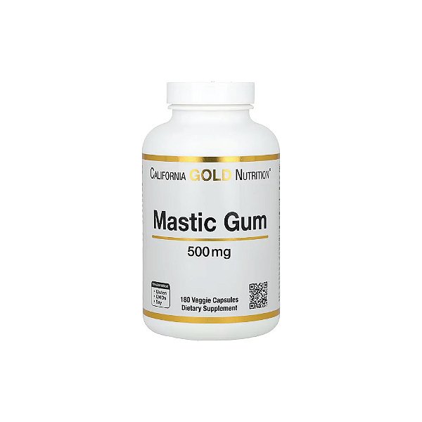 Goma de Mástique 500 mg 180 Cápsulas Vegetais - California Gold Nutrition