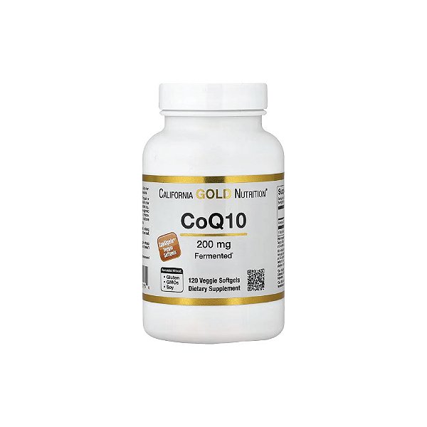 CoQ10 200 mg 120 Cápsulas Gelatinosas Vegetais - California Gold Nutrition