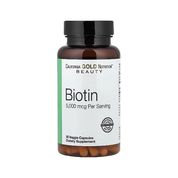 Biotina 5.000mcg 30 Cápsulas Vegetais - California Gold Nutrition