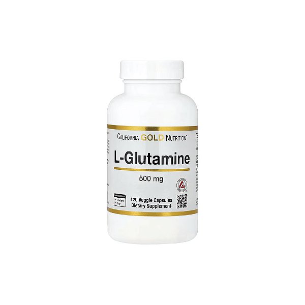 L-glutamina AjiPure® 120 Cápsulas Vegetais (500 mg por Cápsula) - California Gold Nutrition