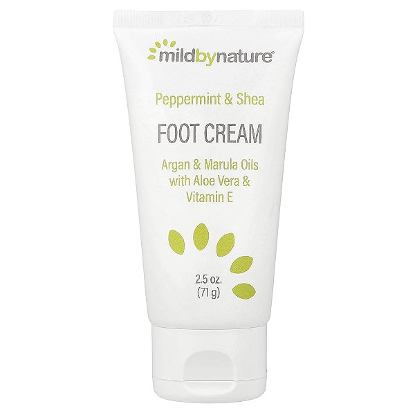Creme para os Pés Hortelã-Pimenta e Karité com Óleos de Argão e Marula 71 g - Mild By Nature
