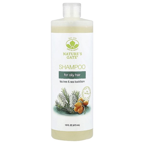 Nature's Gate Shampoo de Melaleuca e Espinheiro-marítimo para Cabelos Oleosos 473 ml - Mild By Nature