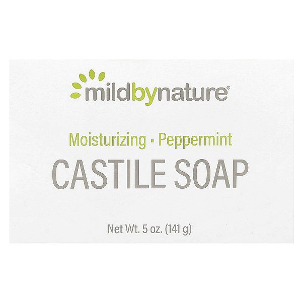 Sabonete de Castela em Barra Hortelã-Pimenta 141 g - Mild By Nature