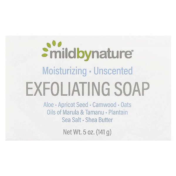 Sabonete Esfoliante com Óleos de Marula e Tamanu e Manteiga de Karité Sem Perfume 141 g - Mild By Nature