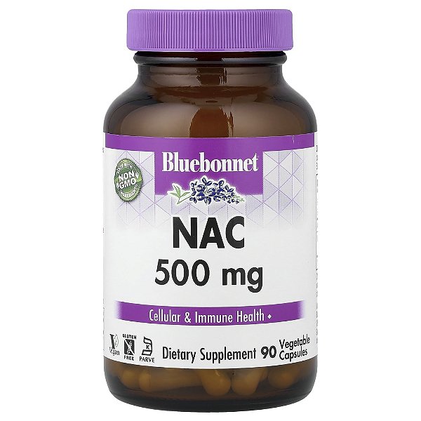 NAC 500 mg 90 Cápsulas Vegetais - Bluebonnet Nutrition