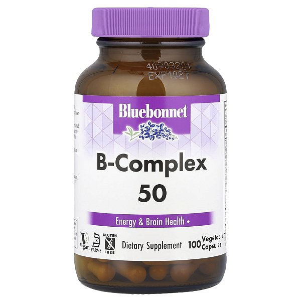 Complexo B 50 100 Cápsulas Vegetais - Bluebonnet Nutrition