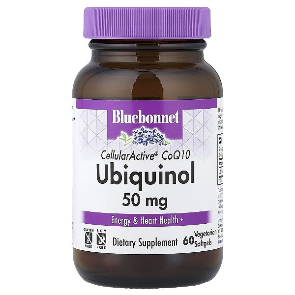 Ubiquinol CellularActive 50 mg 60 Cápsulas Cápsulas Gelatinosas Vegetarianas - Bluebonnet Nutrition