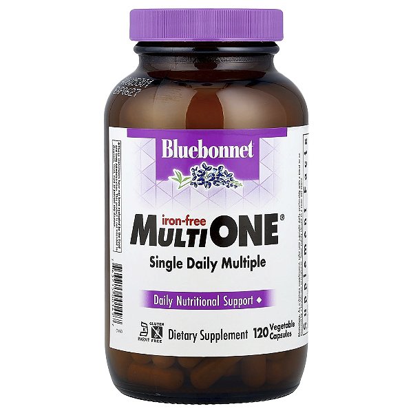 MultiONE Sem Ferro 120 Cápsulas Vegetais - Bluebonnet Nutrition