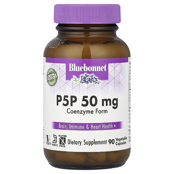 P5P Vegetais 50 mg 90 Cápsulas - Bluebonnet Nutrition