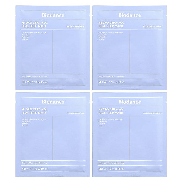 Hydro Cera-Nol Real Deep Mask Máscara 4 Unidades 34 g - Biodance