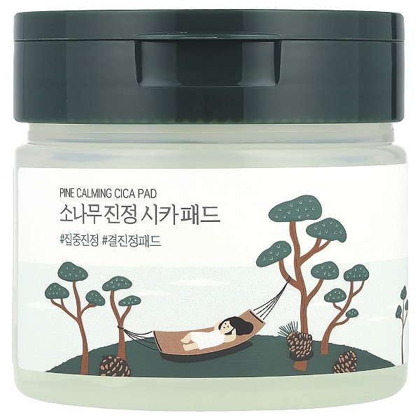 Pine Calming Cica Pad Almofadas Tonificadoras 50 Unid 195 ml - Round Lab