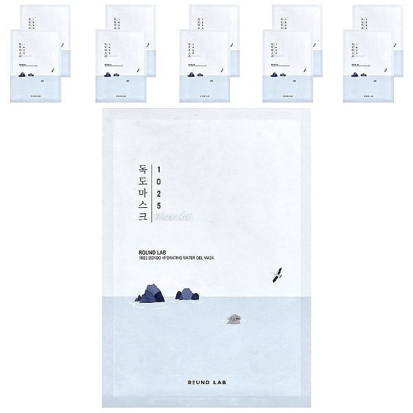 1025 Dokdo Water Gel Mask Máscara Facial 10 Unidades 30 ml - Round Lab