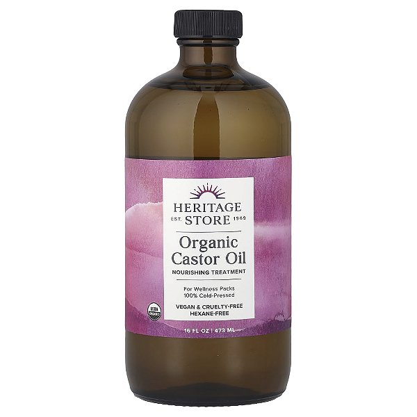 Organic Castor Oil Óleo de Rícino Orgânico 473 ml - Heritage Store