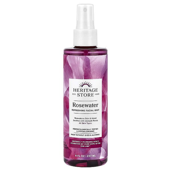 Rosewater Facial Mist Bruma Refrescante 237 ml - Heritage Store