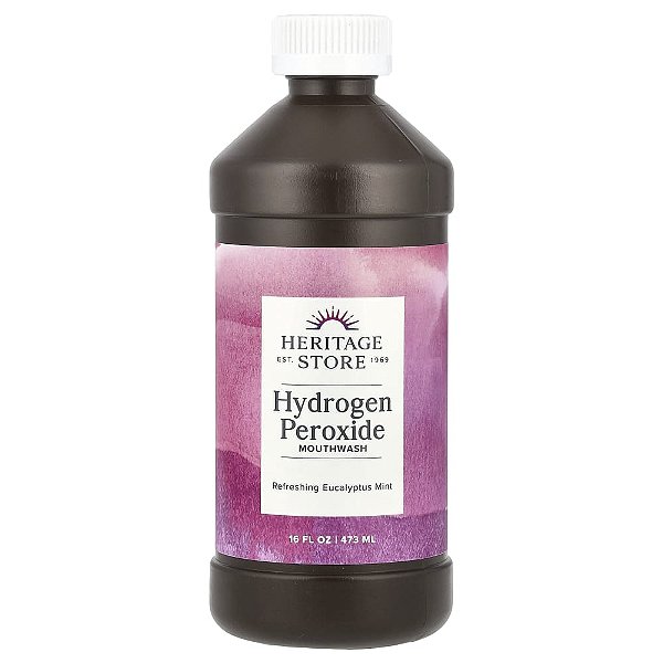 Hydrogen Peroxide Mouthwash Enxaguante Bucal Menta 473 ml - Heritage Store