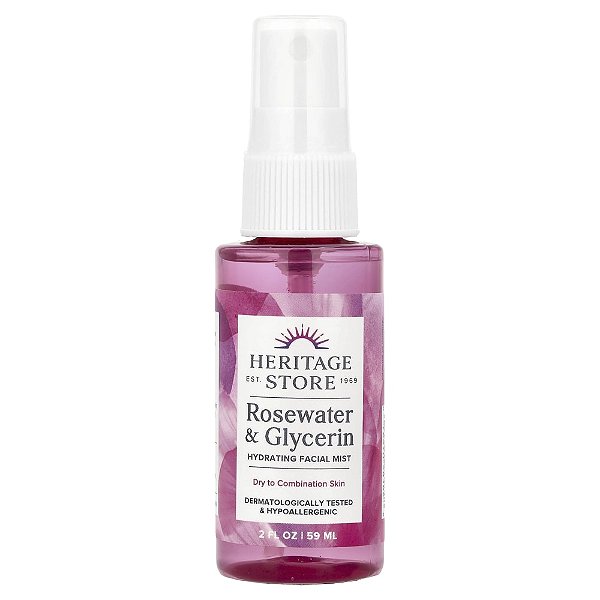 Rosewater and Glycerin Spray Facial Hidratante 59 ml - Heritage Store