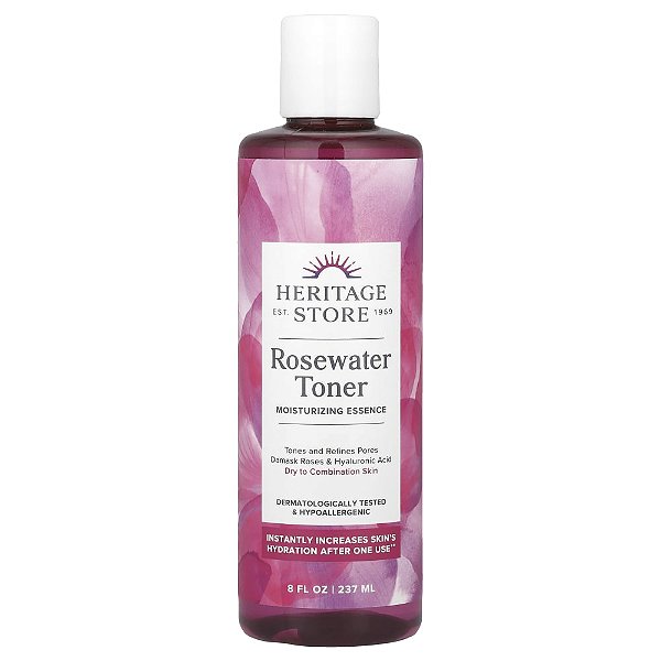 Rosewater Toner Tônico Facial 237 ml - Heritage Store
