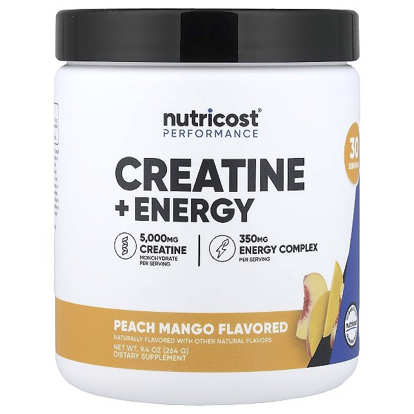 Performance Creatina e Energia Pessego e Manga 264 g - Nutricost