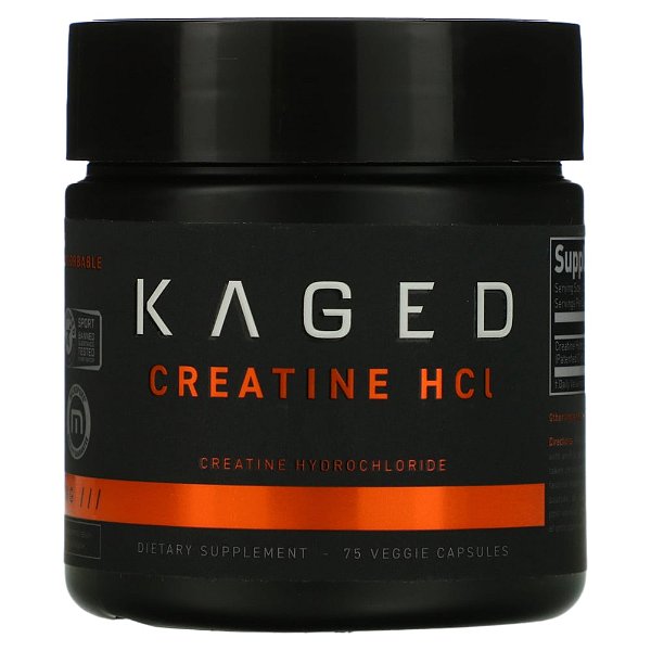 Cloridrato de Creatina HCL 750 mg 75 Cápsulas Vegetais - Kaged