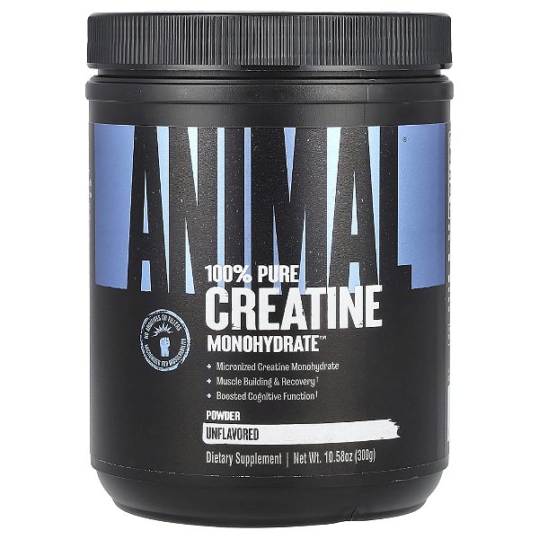Creatina Monohidratada em Pó Sem Sabor 300 g - Animal
