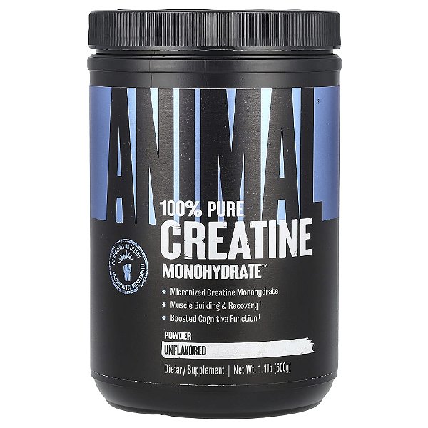 Creatina Monohidratada em Pó Sem Sabor 500 g - Animal