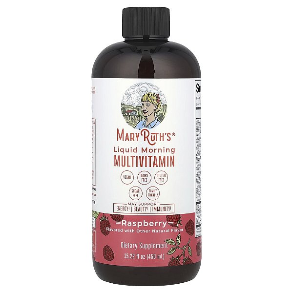 Multivitamínico Líquido Matinal Framboesa 450 ml - MaryRuth's