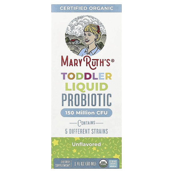 Probiótico em Gotas para Crianças Pequenas Cocomelon Para Idades de 1 a 3 Anos Sem Sabor 30 ml - MaryRuth's