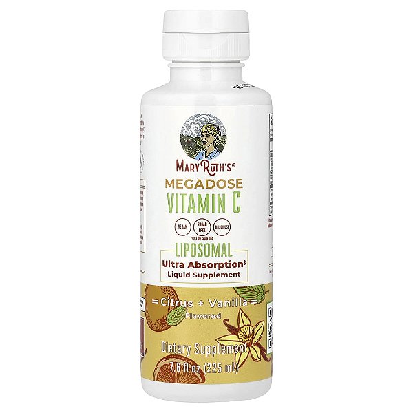 Megadose Vitamina C Lipossomal Cítricos + Baunilha 225 ml - MaryRuth's
