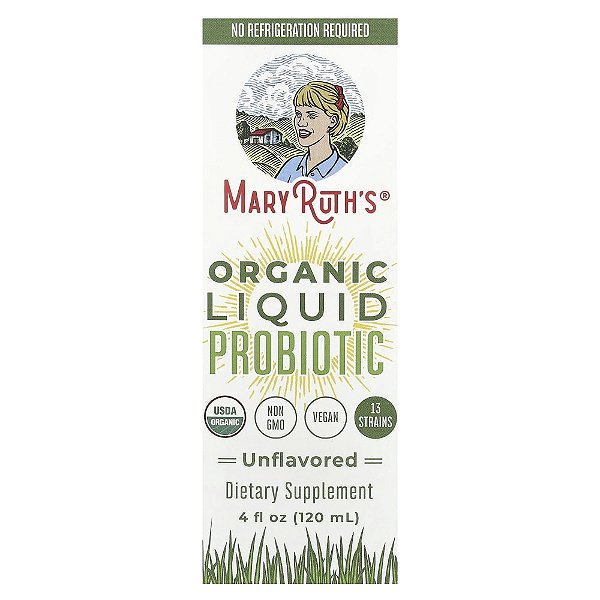 Probiótico Líquido Orgânico Sem Sabor 120 ml - MaryRuth's