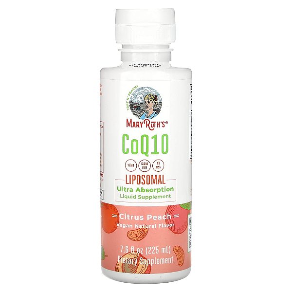 CoQ10 Lipossomal Cítricos e Pêssego 225 ml - MaryRuth's
