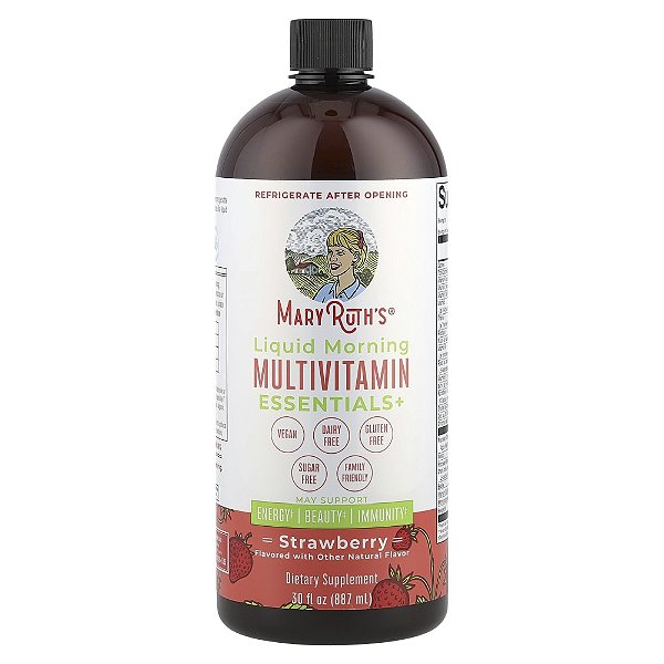 Multivitamínico Matinal Líquido Essencial+ Morango 887 ml - MaryRuth's