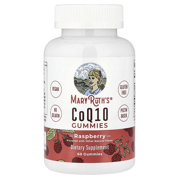 Gomas CoQ10 Framboesa 60 Gomas (60 mg por Goma) - MaryRuth's