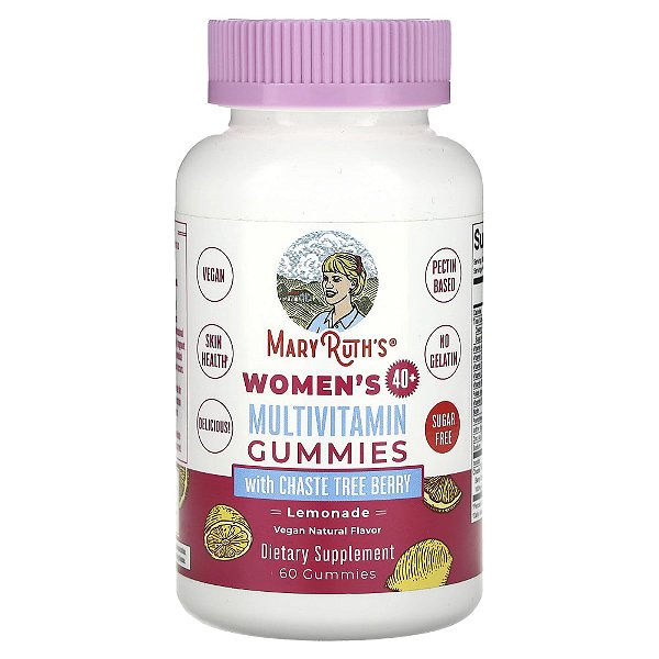 Gomas Multivitamínicas para Mulheres Acima de 40 Anos com Fruto Silvestre de Agnocasto Limonada 60 Gomas - MaryRuth's