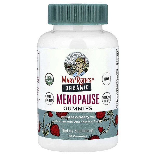 Gomas Orgânicas para a Menopausa Morango 60 Gomas - MaryRuth's