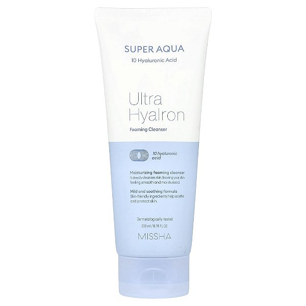 Espuma de Limpeza Super Aqua Ultra Hyalron 200 ml - Missha